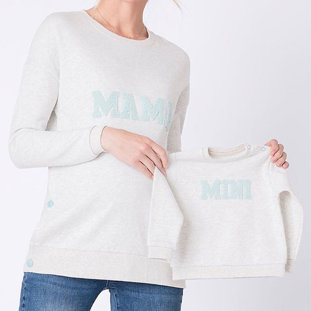 Seraphine Cream 'MAMA' Sweatshirt with Mint Applique